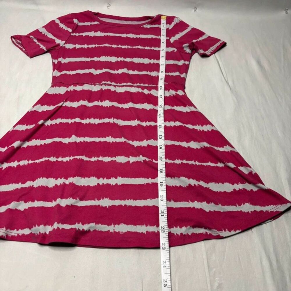 Member’s Mark Pink White Striped Dress Size 4/5 | Girls Short Sleeve - Picture 5 of 5
